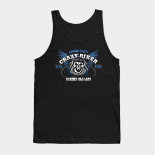 Crazy Biker Crazier Old Lady Tank Top